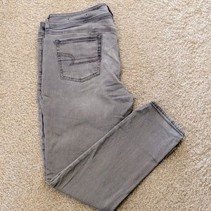 Gray American Eagle Skinny Jeans